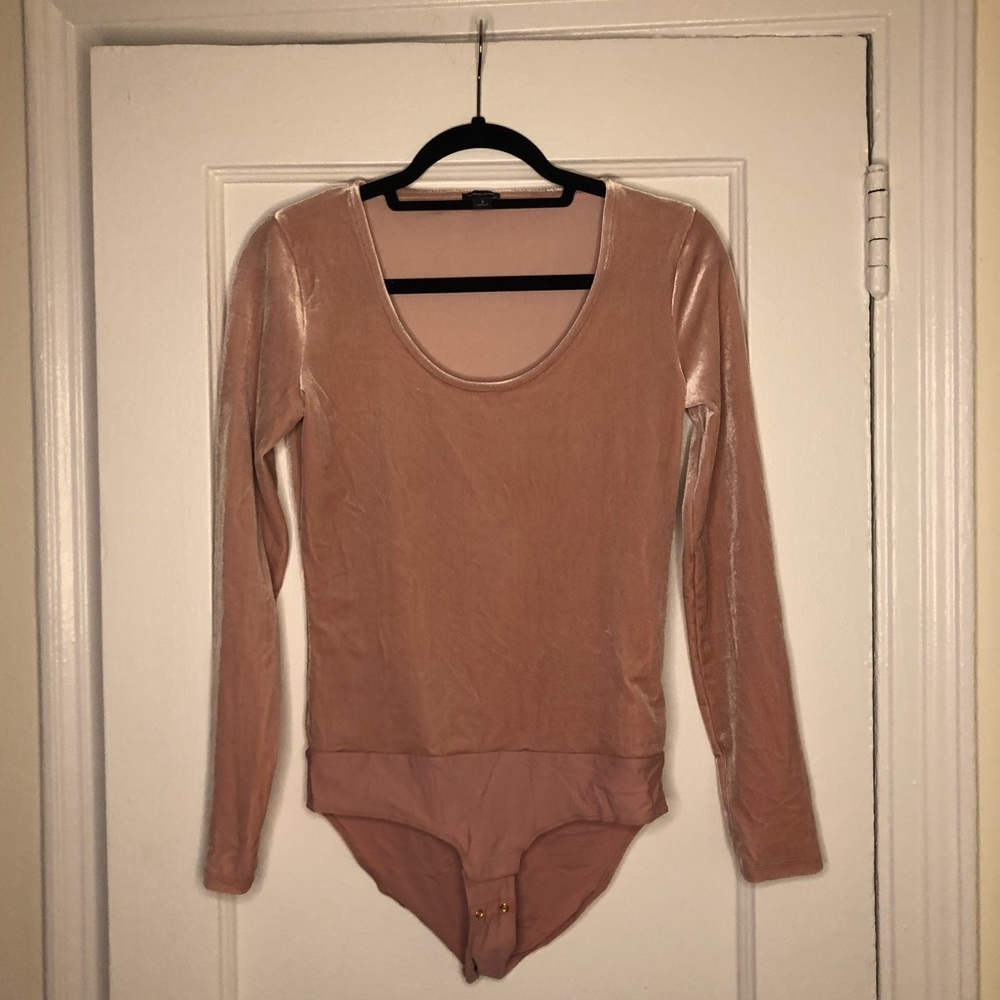 J. Crew scoopneck stretch velvet bodysuit